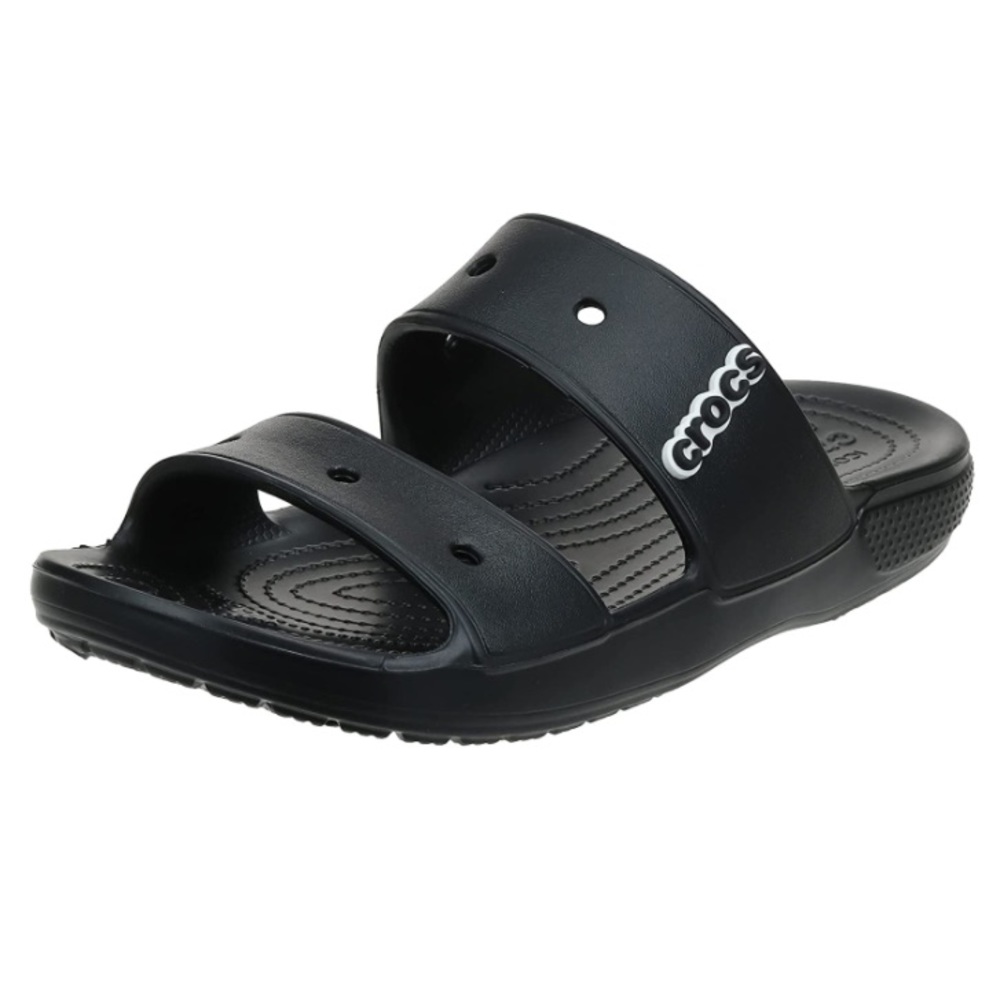 >>>SOLD<<< Crocs Unisex Classic Two-Strap Slide Sandals, Black, 8 Men, 10 Women
